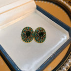 Emerald Royal Crystal Stud Earrings