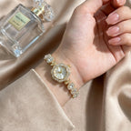 Golden Blossom Crystal Bracelet Watch