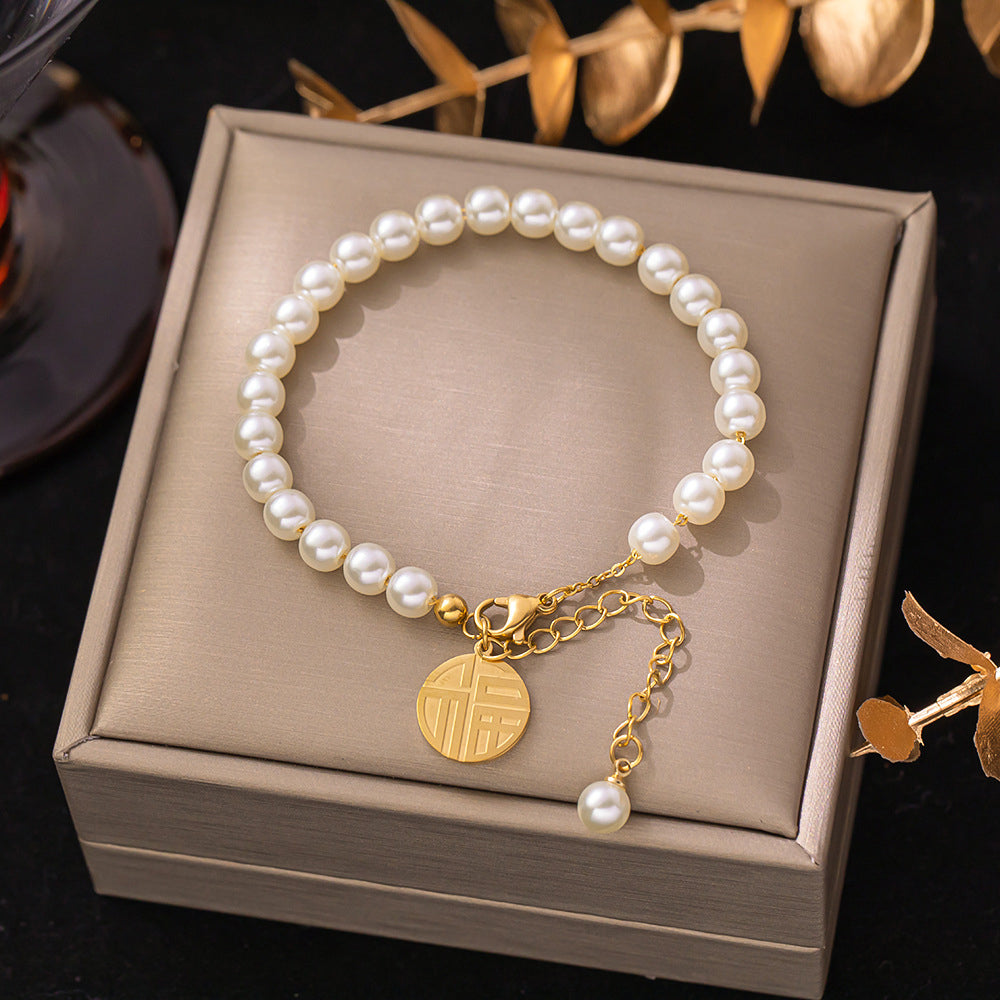 Velloria Pearl Charm Bracelet