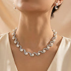 Pearl Twist Crystal Necklace & Earrings Set
