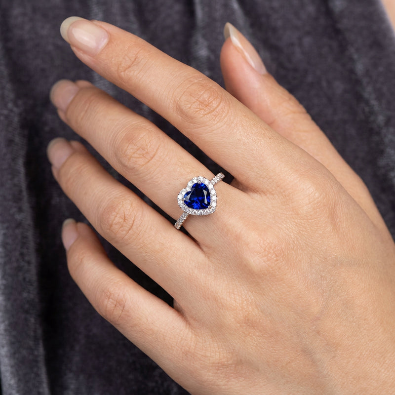 Royal Sapphire Heart Ring