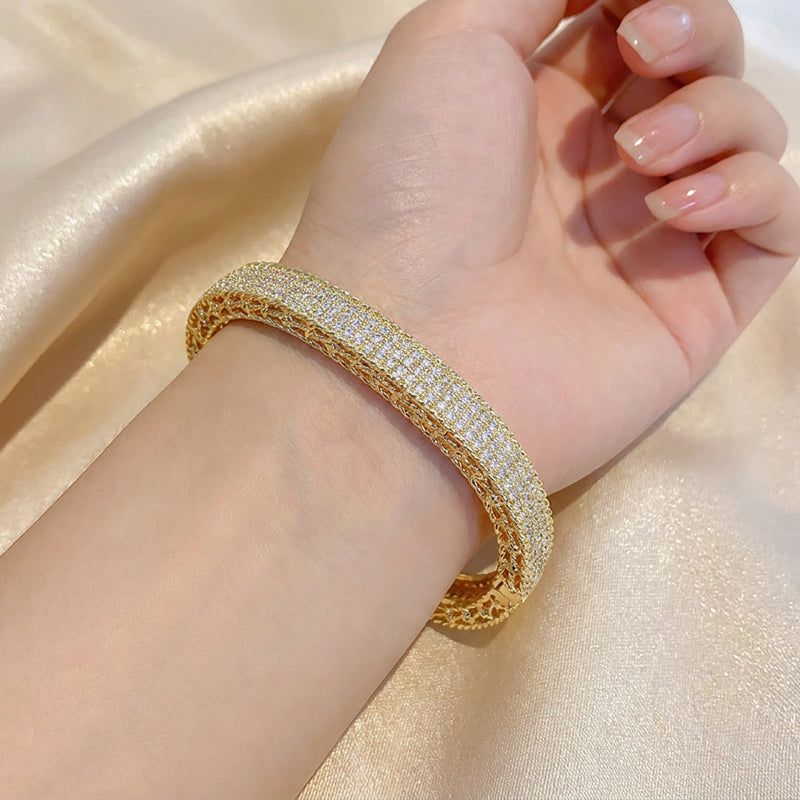 Aurelle Luxe Crystal Bangle