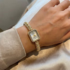 Elegant Gold Crystal Bracelet Watch