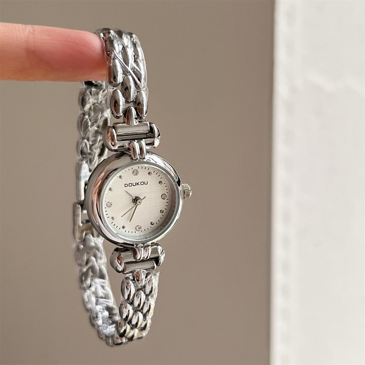 Doukou Silver Grace Crystal Bracelet Watch
