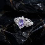 Lavender Bloom Crystal Ring