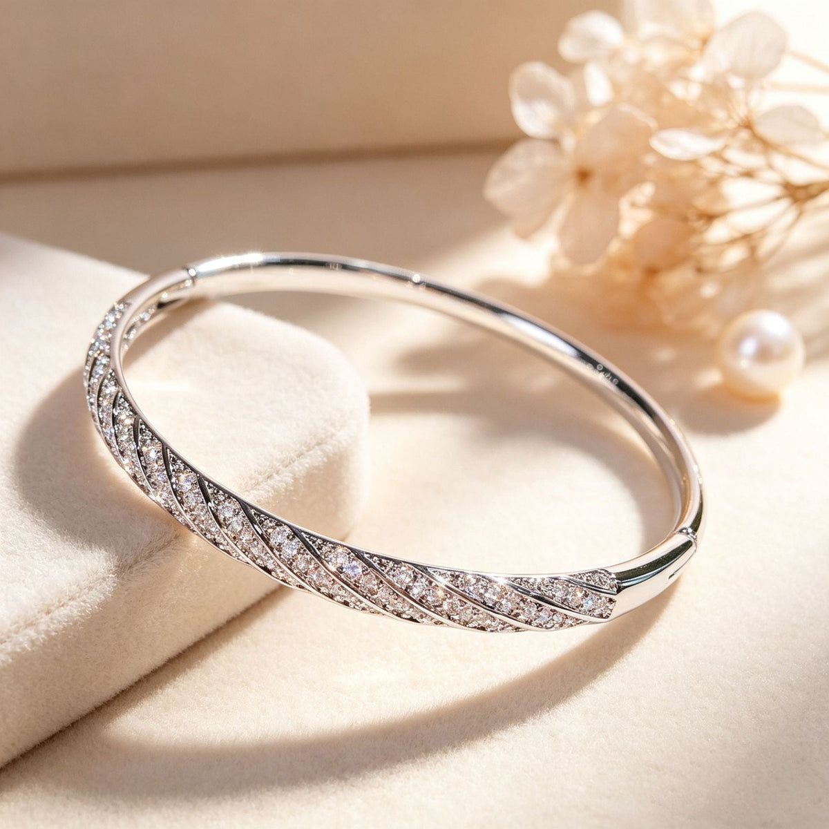 Aveline Twist Crystal Bangle