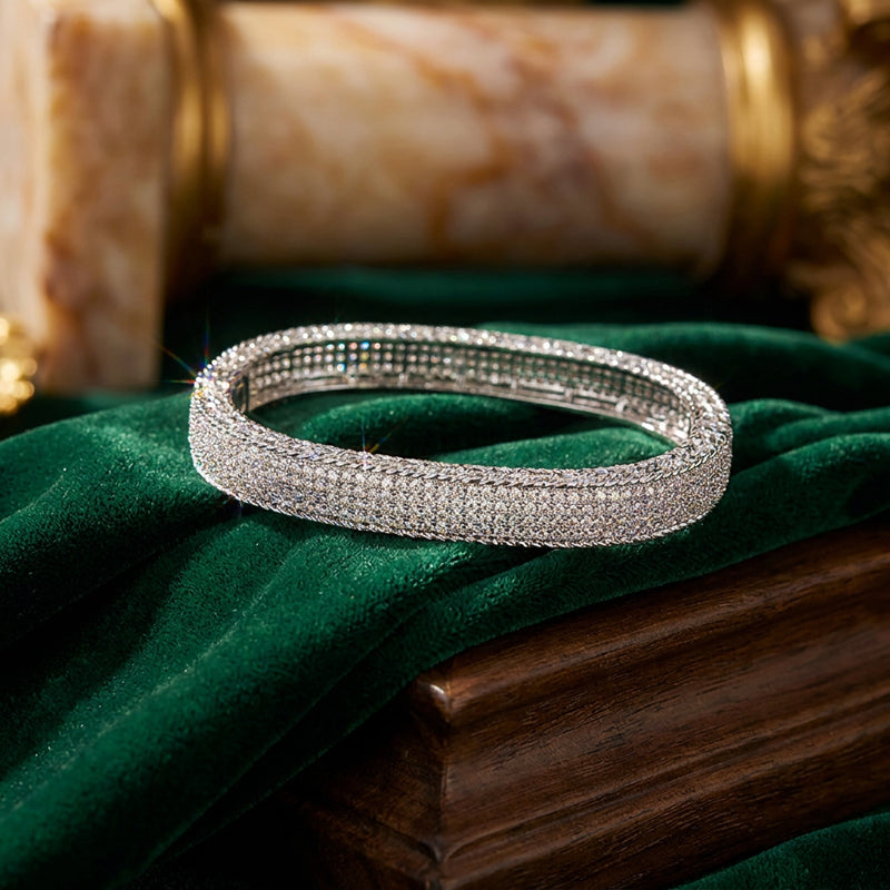 Aurelle Luxe Crystal Bangle