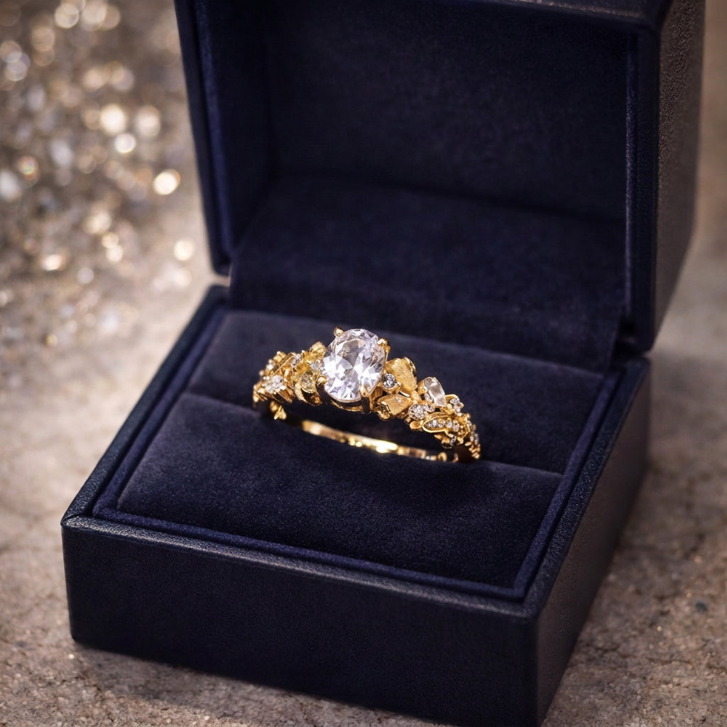 Bloom light Purple Gemstone Ring