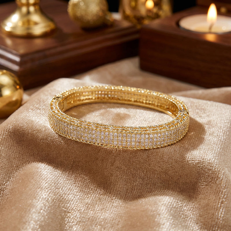 Aurelle Luxe Crystal Bangle