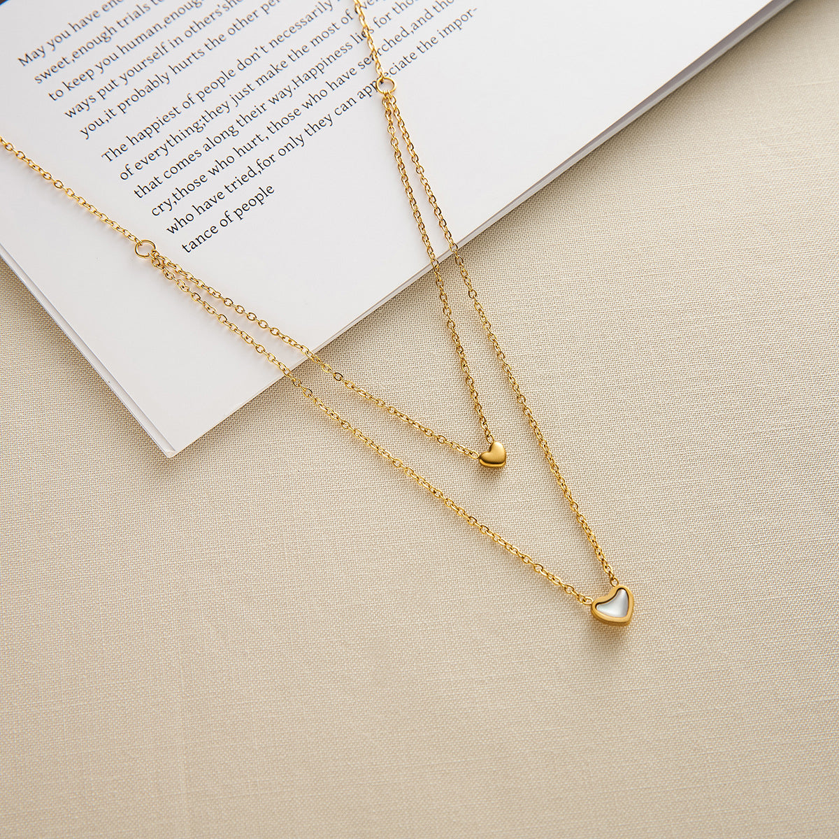 Elegant Double-Layer Heart Necklace