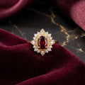 Ruby Crown Crystal Statement Ring