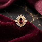 Ruby Crown Crystal Statement Ring
