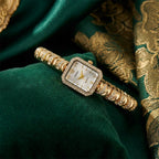 Elegant Gold Crystal Bracelet Watch