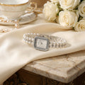 Pearl Elegance Crystal Bracelet Watch