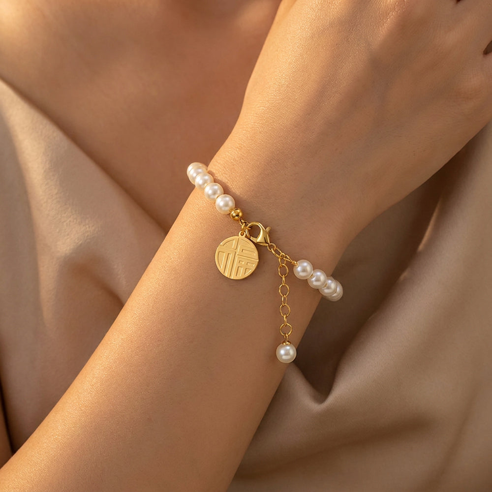 Velloria Pearl Charm Bracelet