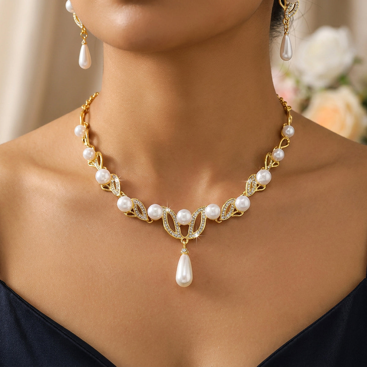 Elaria Pearl Grace Drop Set