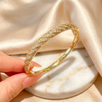 Aveline Twist Crystal Bangle
