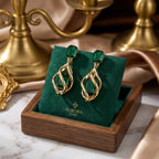 Emerald Twist Crystal Drop Earrings