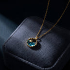 Ocean Aura Crystal Pendant Necklace