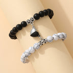 Yin & Yang Magnetic Heart Bracelets