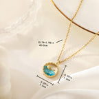 Ocean Aura Crystal Pendant Necklace